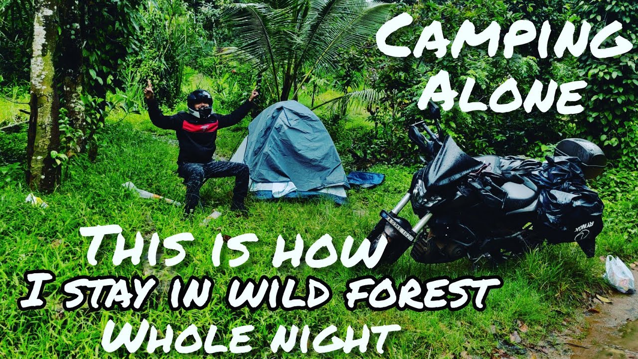 This is how I stay in wild forest alone whole night experience (waynad) dominar 250