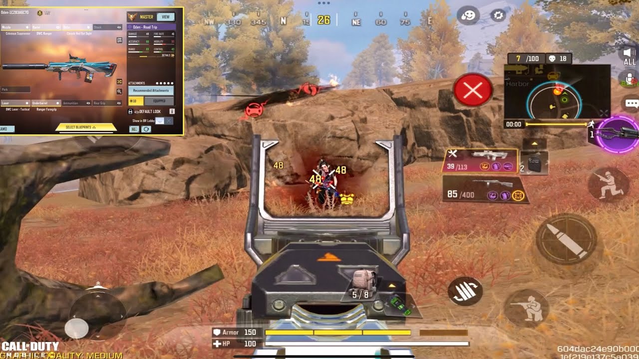 This ODEN have ZERO AIM SHAKE in LONG RANGE | Best ODEN GUNSMITH in CODM BR | Solo vs Squads