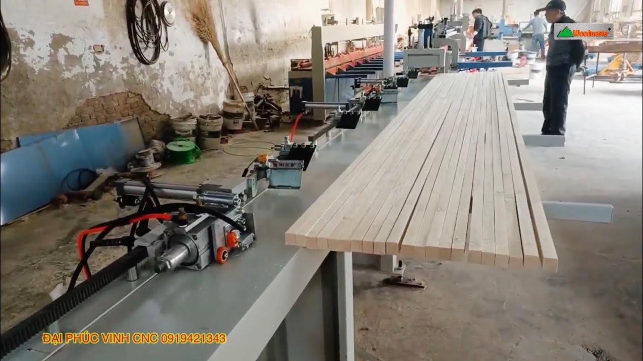 Wm-3000HẠ| dây chuyền máy Finger ghép dọc tự động siêu tốc cắt sau Woodmaster 