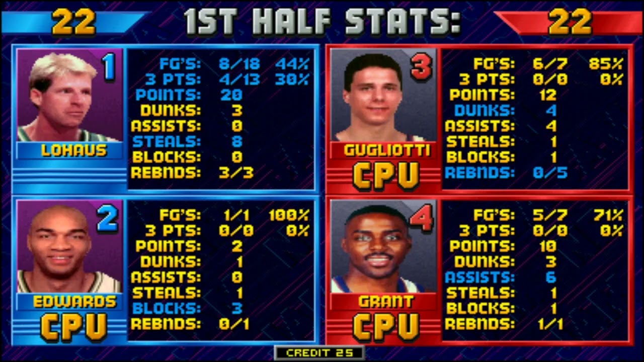 NBA Jam: Milwaukee Bucks Vs. Washington Bullets (Crazy Wacky Buzzer Beater) Arcade Video Game (MAME)