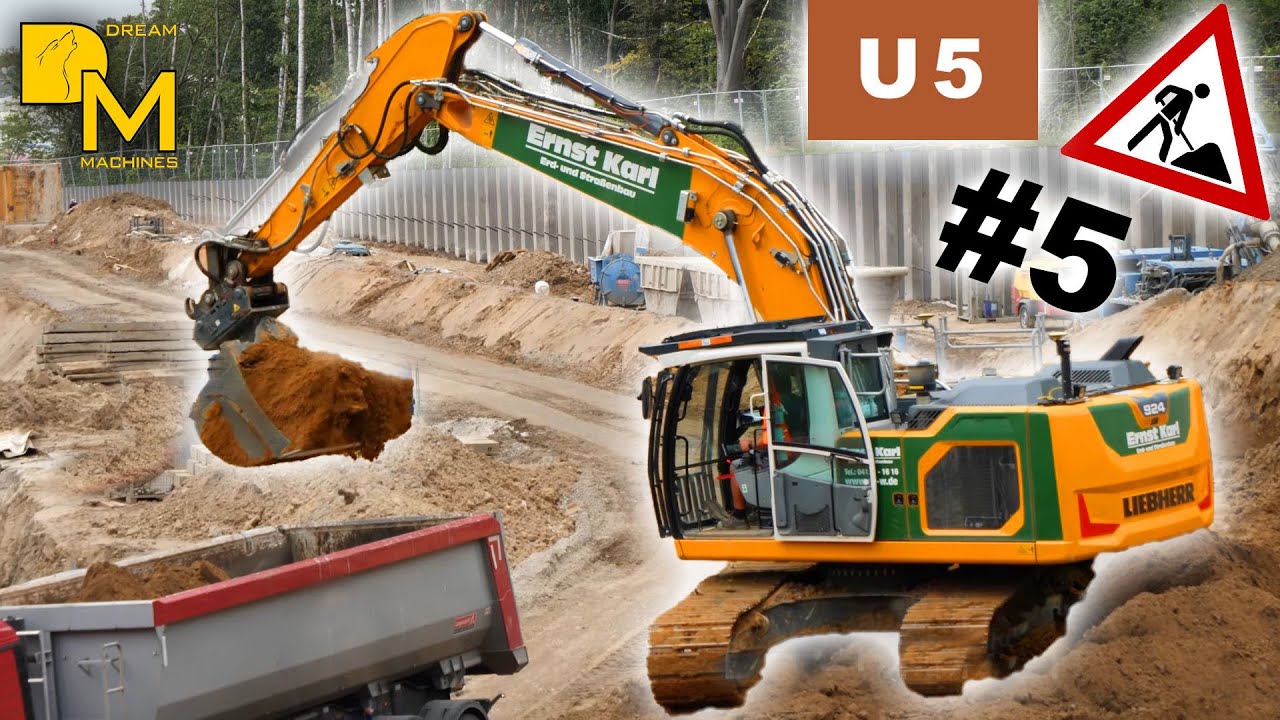 Largest underground construction  [#5] Liebherr R924 Caterpillar 326 excavators heavy machinery
