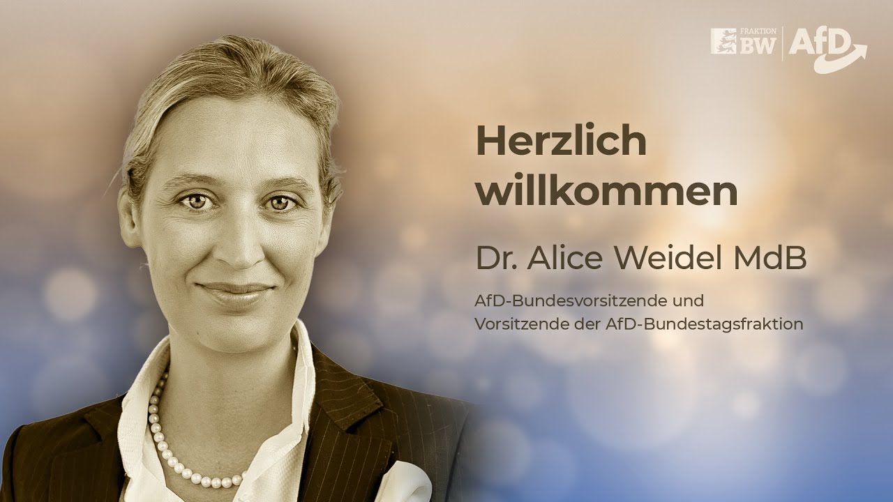 LIVE: Eröffnung des Neujahrsempfang Ihrer AfD-Landtagsfraktion BW mit Dr. Alice Weidel MdB