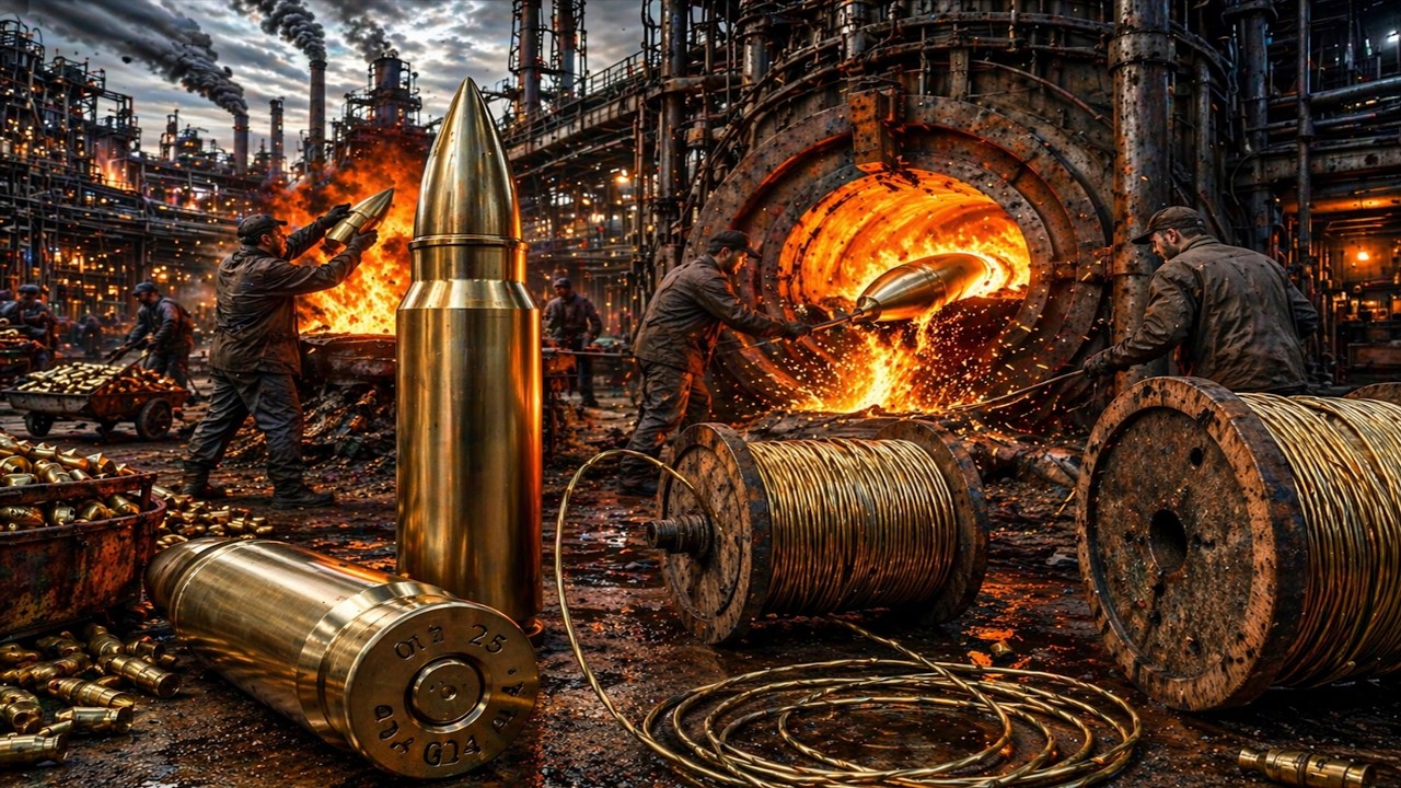 How Bullet Casings Are Turned into Brass Wire | Complete Factory Process @pkmechanics 