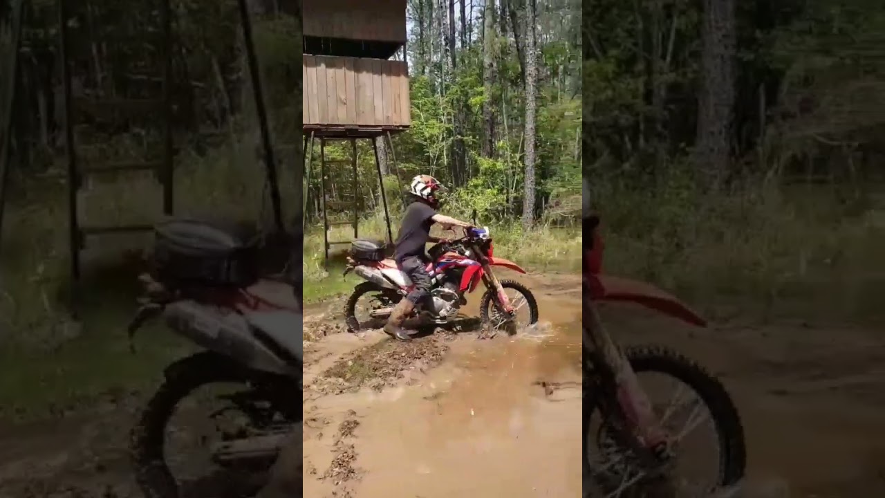 My first time in mud on 2 wheels. #CRF300L