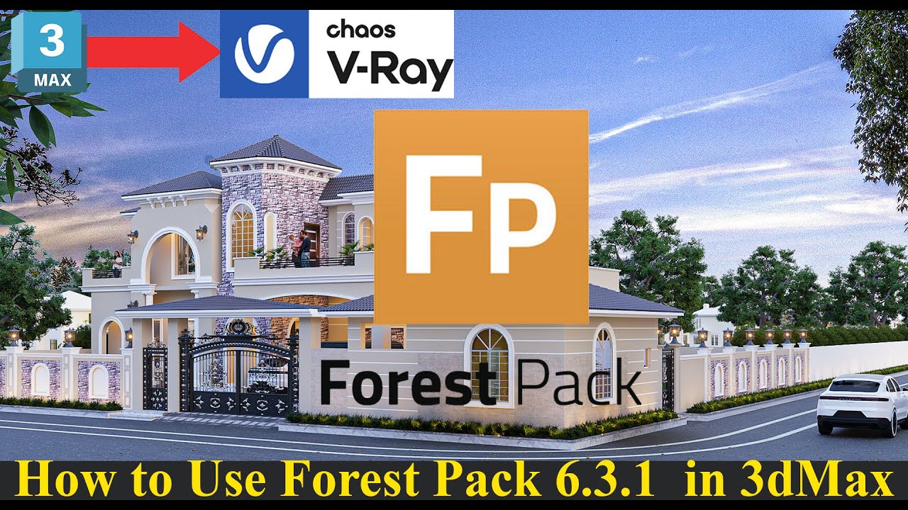 How To Use Forest Pack Pro 6.3.1|Forest pack Pro Tutorial  3dsmax🤗