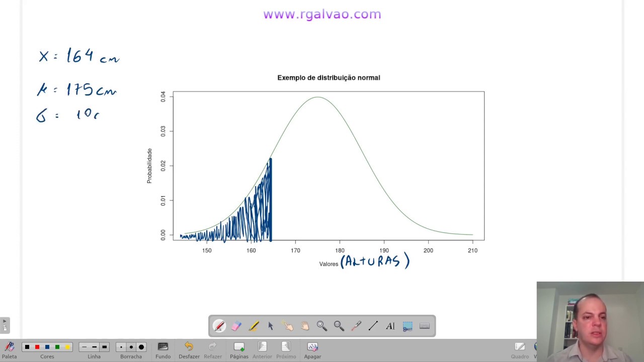 Distribuição normal - 02 - Cálculo no RStudio