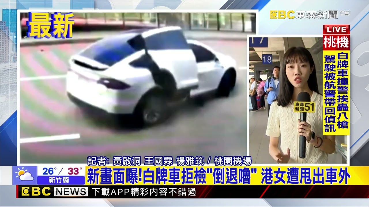 最新》新畫面曝！白牌車拒檢「倒退嚕」 港女遭甩出車外@newsebc