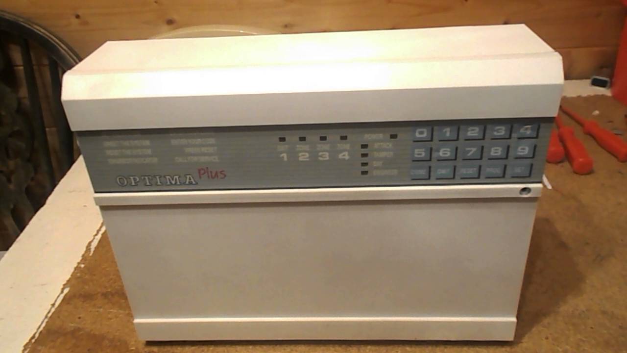optima plus burglar alarm control panel demonstration