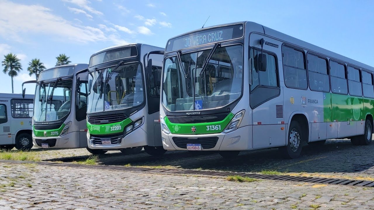 MOVIMENTAÇÃO DE ÔNIBUS NA GARAGEM DA MOV FRANCA!!!!!