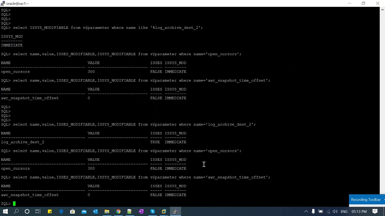 How to identify any parameter as static or dynamic using v$aparameter || ISSYS_MODIFIABLE