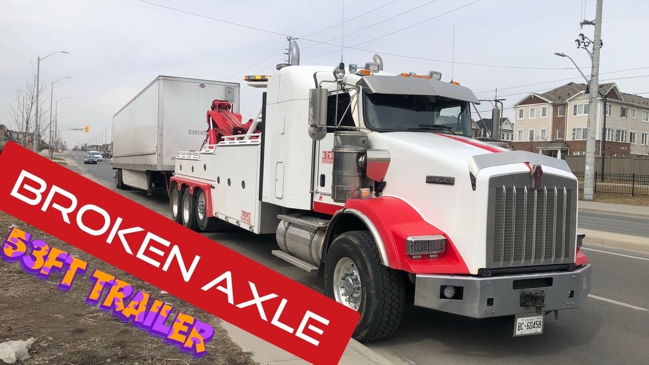 HEAVY TOW - 53FT TRAILER WITH BROKEN AXLE