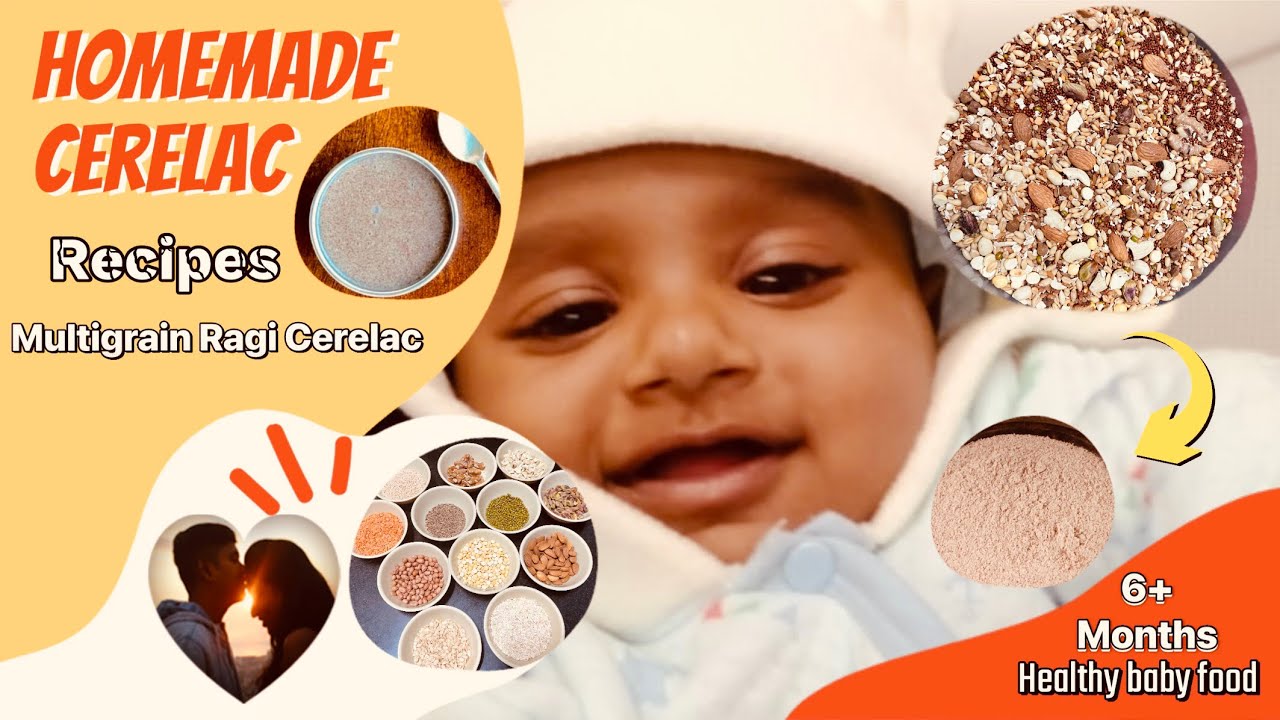 Homemade Baby food recipes ll  Baby Cerelac with Ragi, wheat, rice & dry fruits
