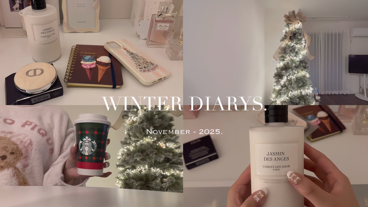 vlog ｜クリスマスが心待ちな私の日常🎄🤍最近の購入品紹介(DIOR,アルザスツリー,iPhoneケースなど🎀)バレエコアネイル🩰🦢ホリデーシーズン🎅🏻#日常vlog #クリスマスツリー 