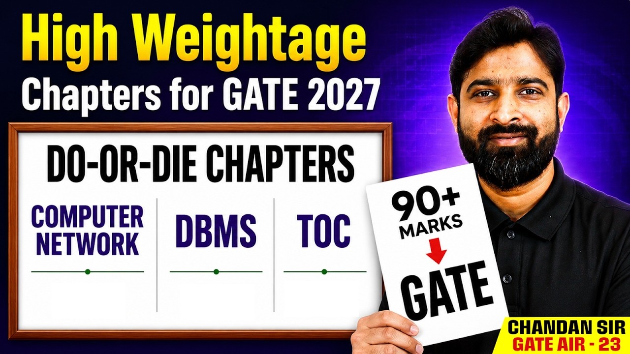 Don't SKIP these CHAPTERS if you want 90+ Marks in GATE 2027 | GATE 2027 Preparation