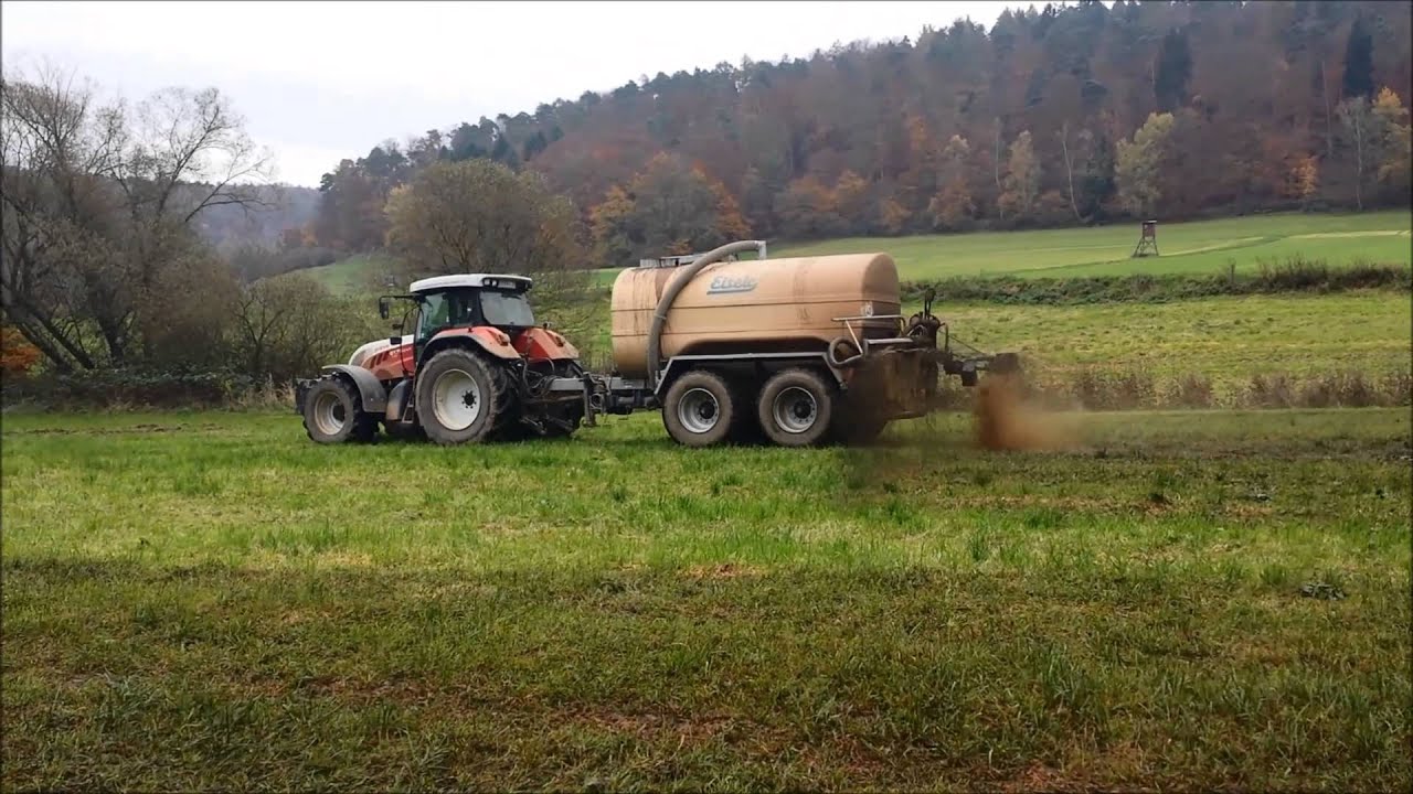 Gülle fahren 2014 mit Steyr CVT 6175 und Eisele FW 240