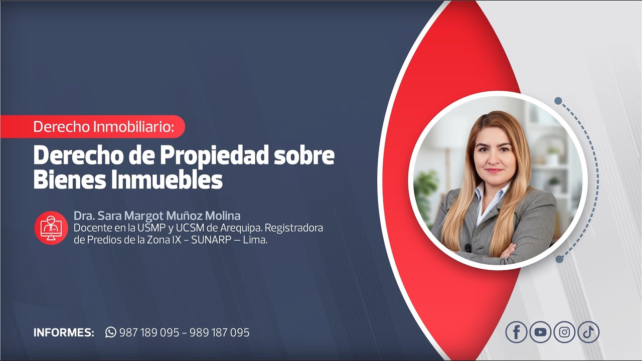 Derecho de Propiedad Sobre Bienes Inmuebles | Sara Margot Muñoz Molina