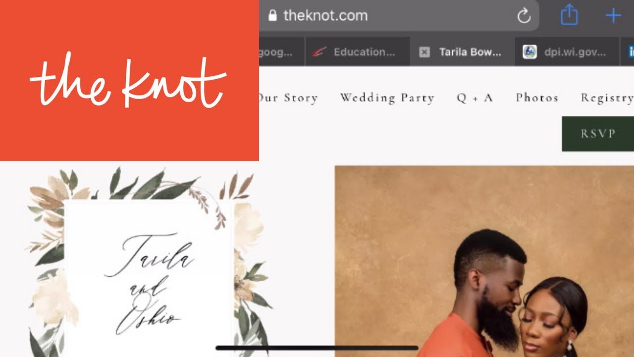 How to create a wedding website using The Knot | Best FREE wedding website!