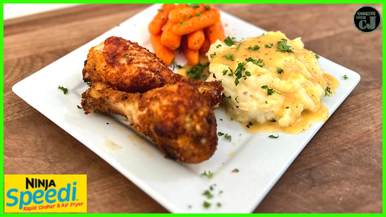 FRIED CHICKEN AND MASHED POTATOES! (Ninja Speedi Full meal in 15 minutes!)