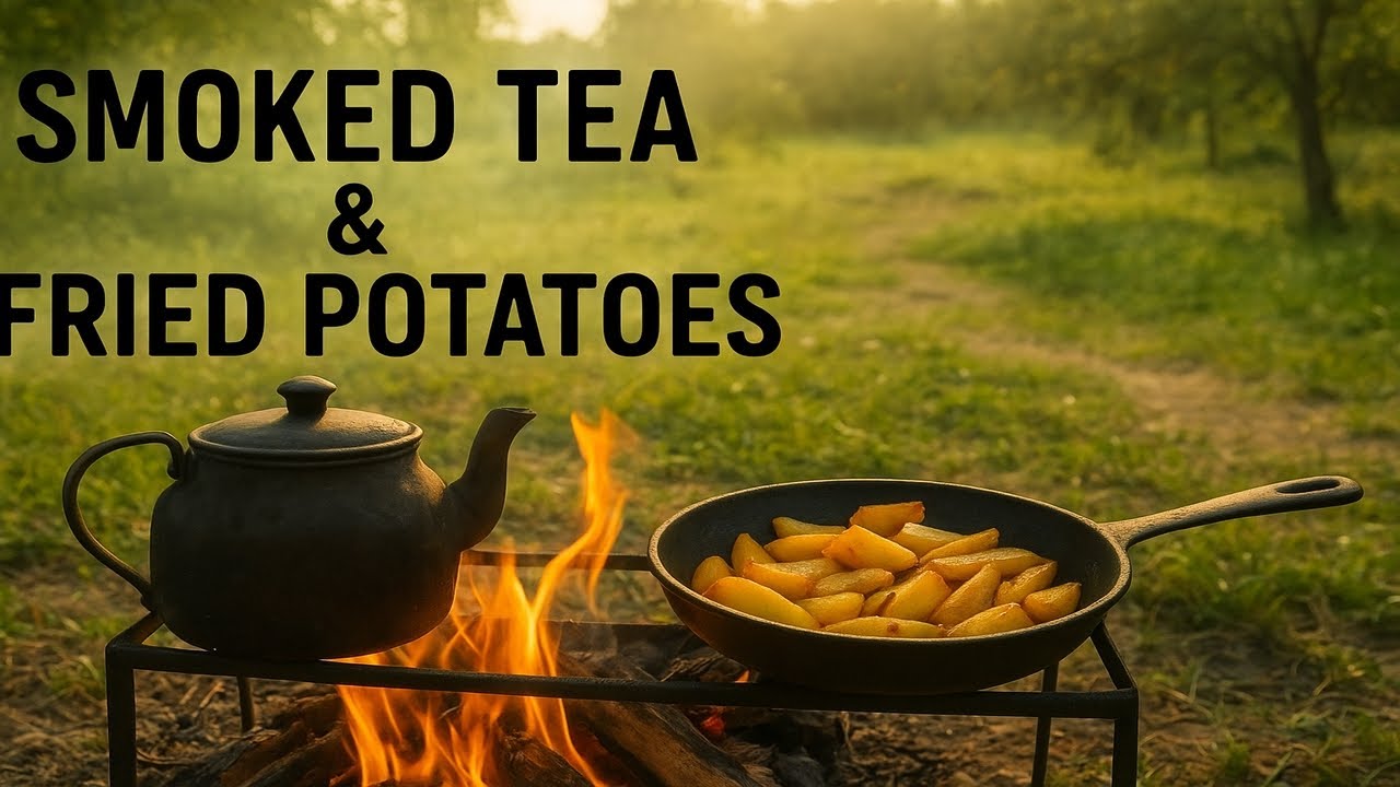 Quiet Rustic Morning 🌿🔥 | Smoky Tea & Crispy Potatoes ASMR