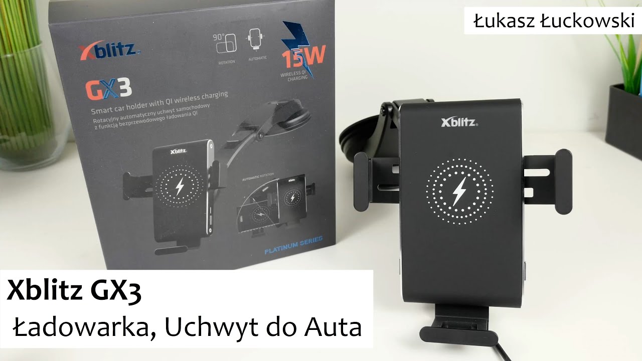 Xblitz GX3 Ładowarka Qi, Uchwyt Automatyczny od Auta | Rzut Oka