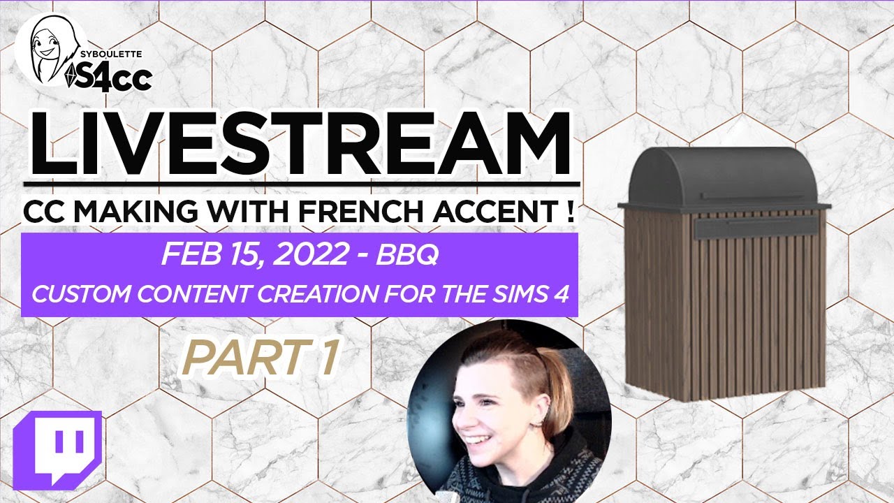 Casual livestream: BBQ with animated lid CC for The Sims 4 (Part 1)