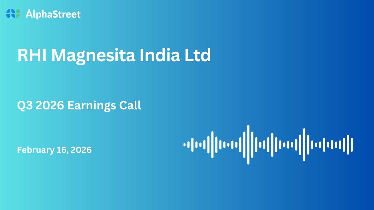 RHI Magnesita India Ltd Q3 FY2025-26 Earnings Conference Call