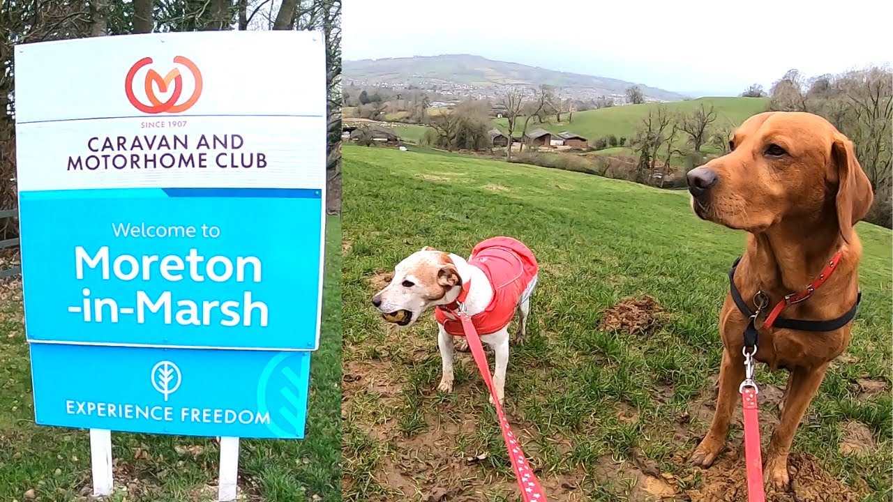 Moreton in Marsh Caravan and Motorhome Club campsite in the Cotswolds, England, UK