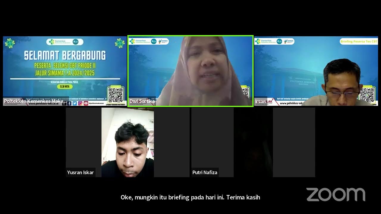 Briefing Peserta Ujian CBT Priode II Jalur SIMAMA