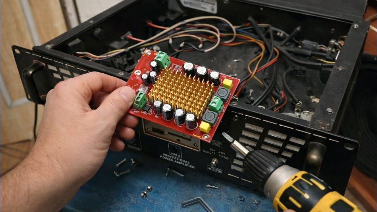 Ingyen cuccokból átépítettem a falusi pkn végfokom 😂D osztályú 150W #free #diy #subscribe 