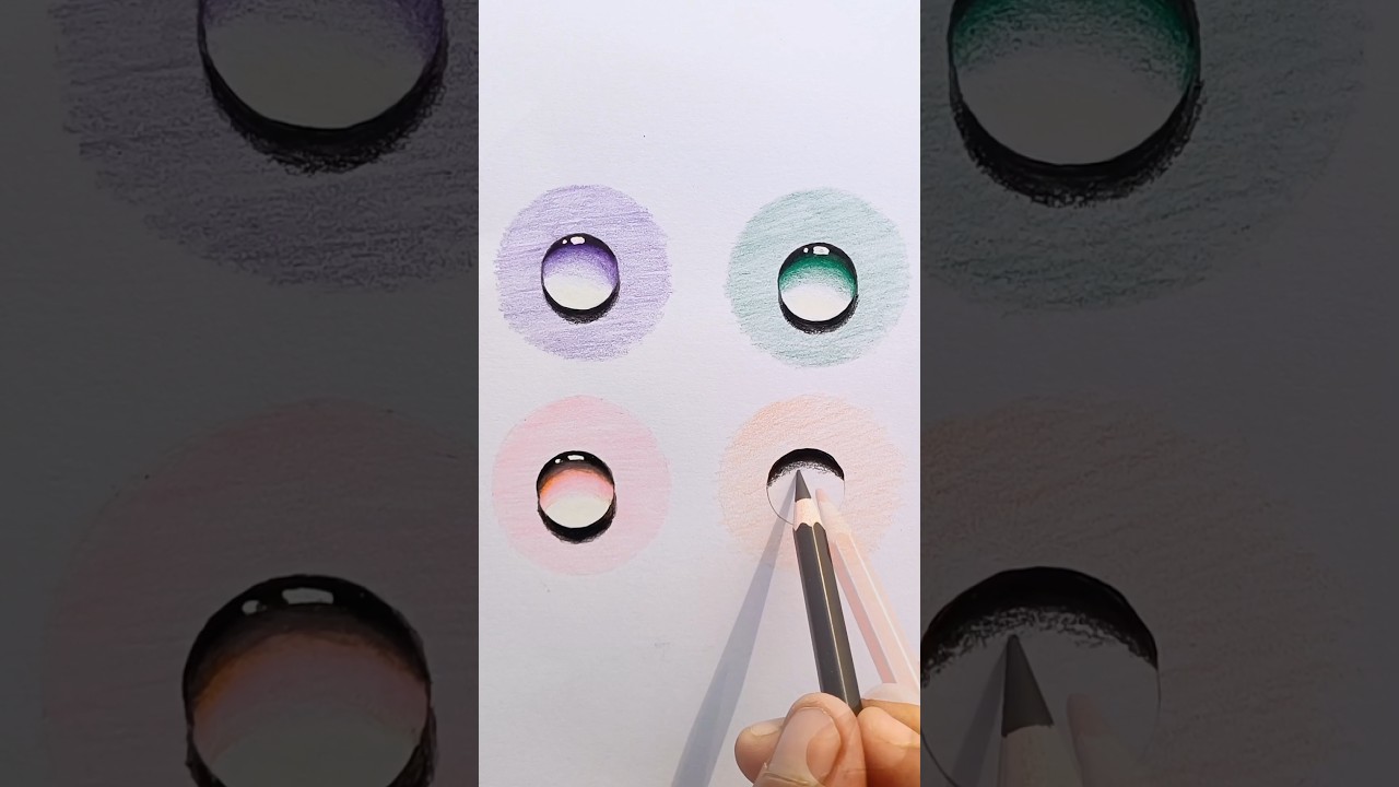 How to draw Realistic water drop with easy step #drawing #art #shorts #trending #ytshorts