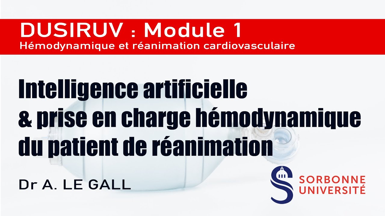 Module 1 : Intelligence artificielle & PEC hémodynamique du patient de réanimation
