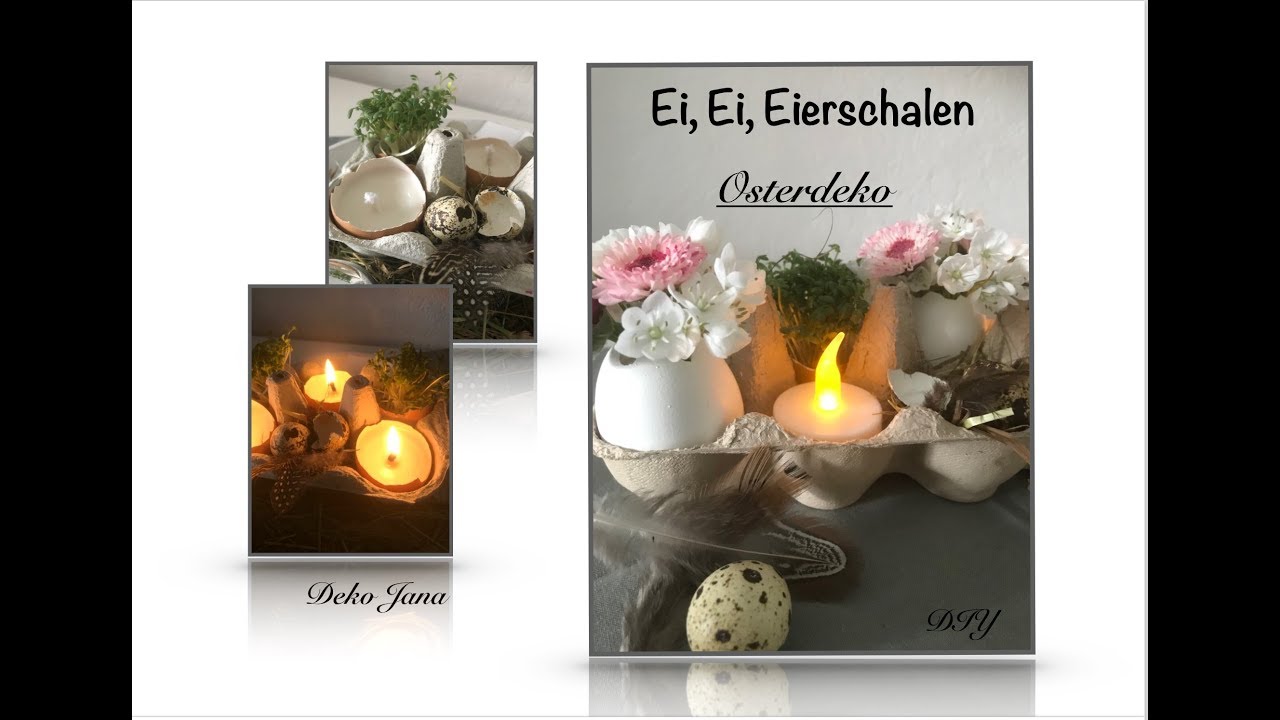 DIY: Wohn.- und Deko Idee,  süße frühlingshafte Osterdeko🌷🐣🐰, Deko im Ei / Deko Jana
