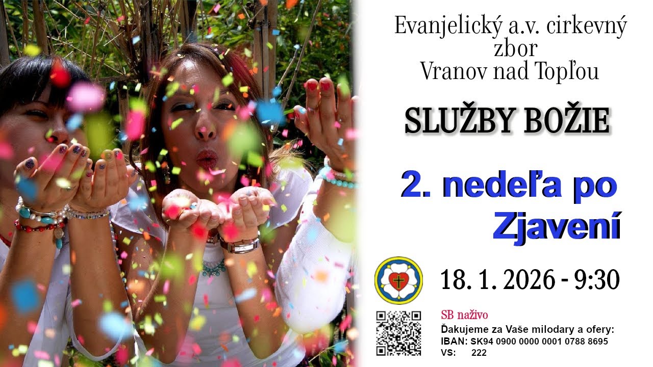 Služby Božie VT  18.1.2026  -  2. NEDEĽA PO ZJAVENÍ