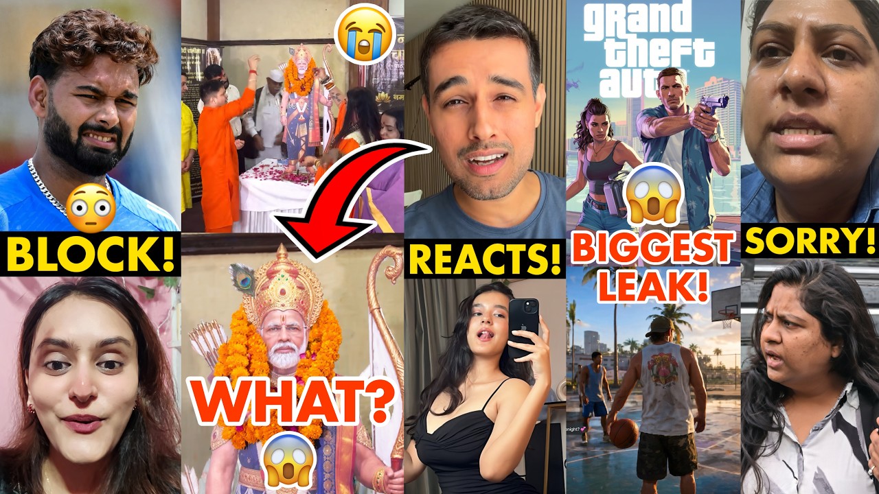 WHAT? They Made PM Modi a God &mdash; Dhruv Rathee Reacts&hellip;. 😰😭, GTA 6 Leak, Rishabh Pant, Subhashree Sahu