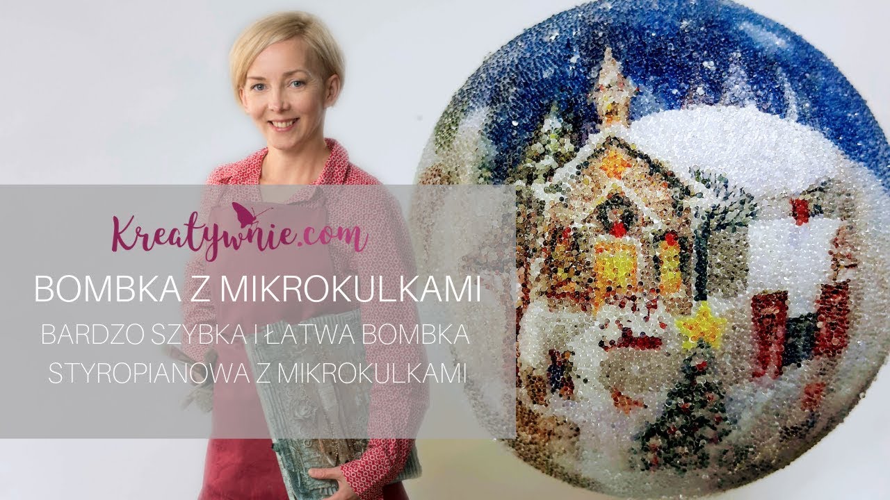 Bombka z mikrokulkami - bardzo łatwa bombka decoupage, DIY tutorial