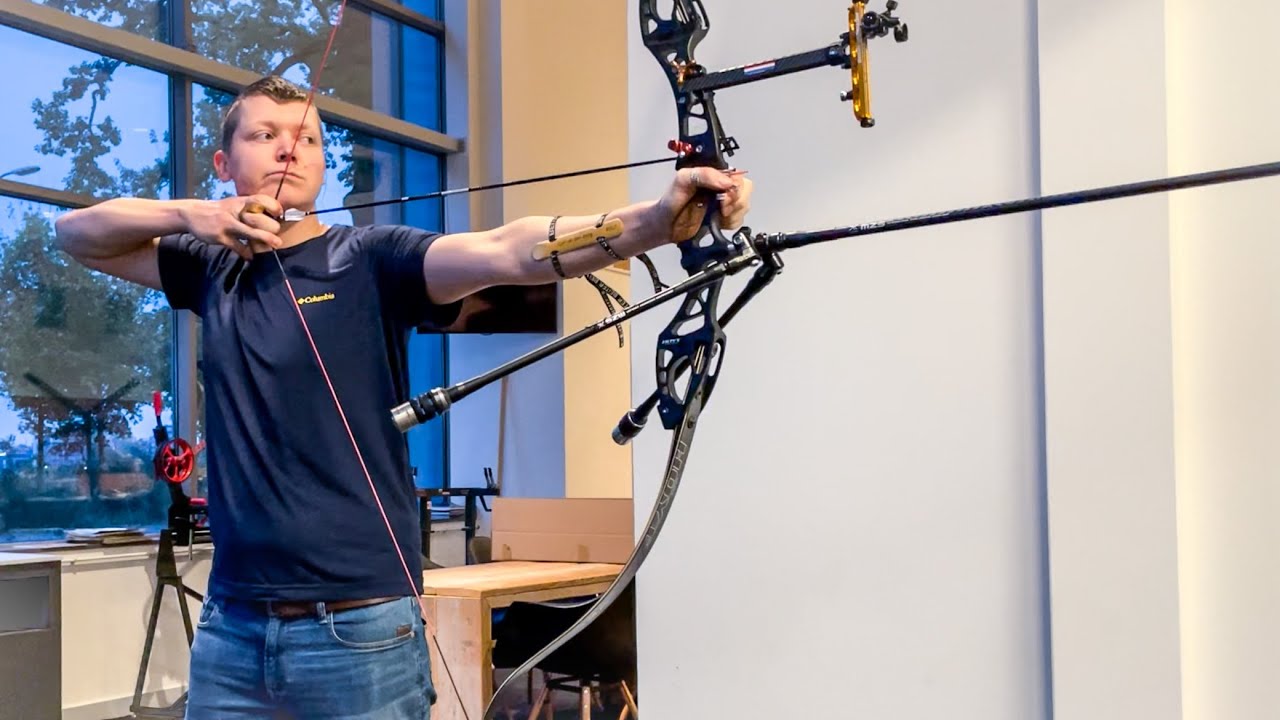 Shooting my Olympic bow again after three months!