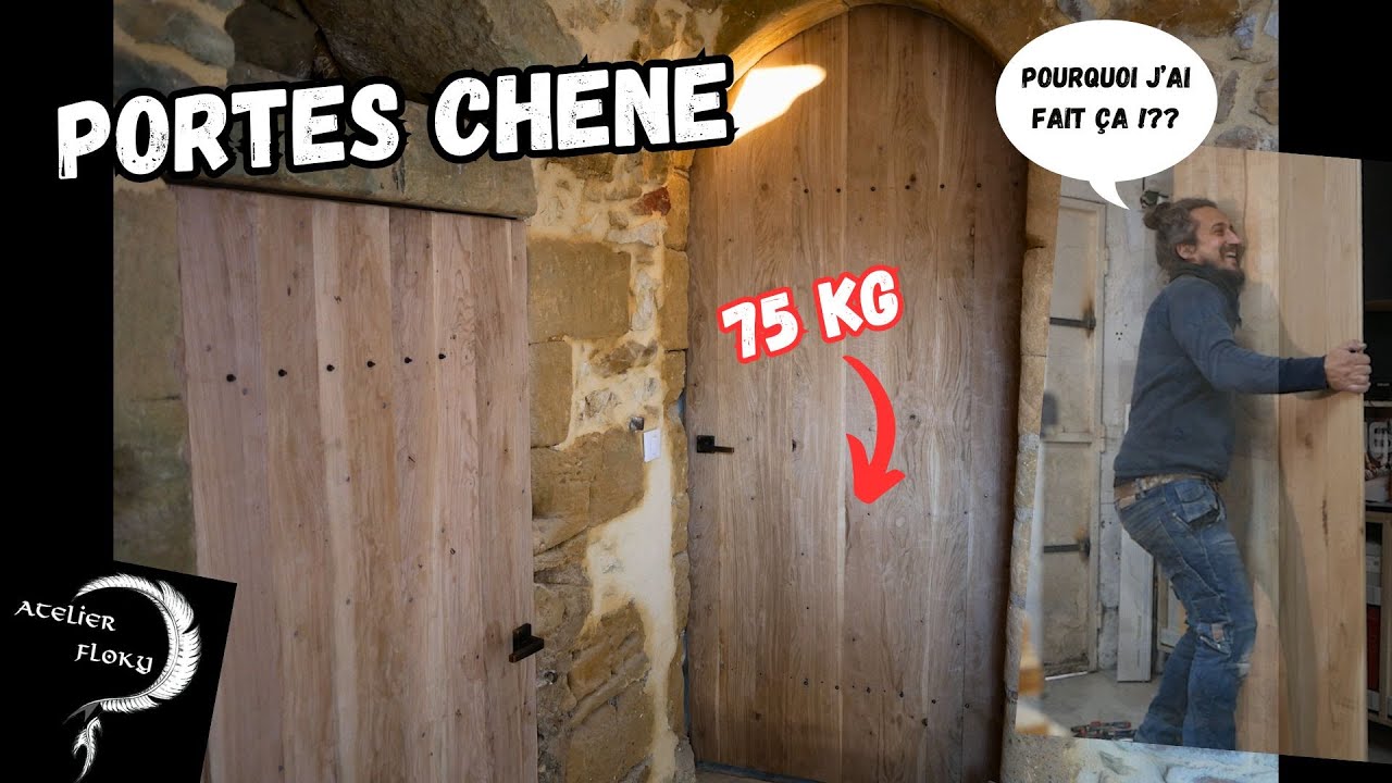 Portes en CHENE structurées et vieillies (TROP LOURDES)