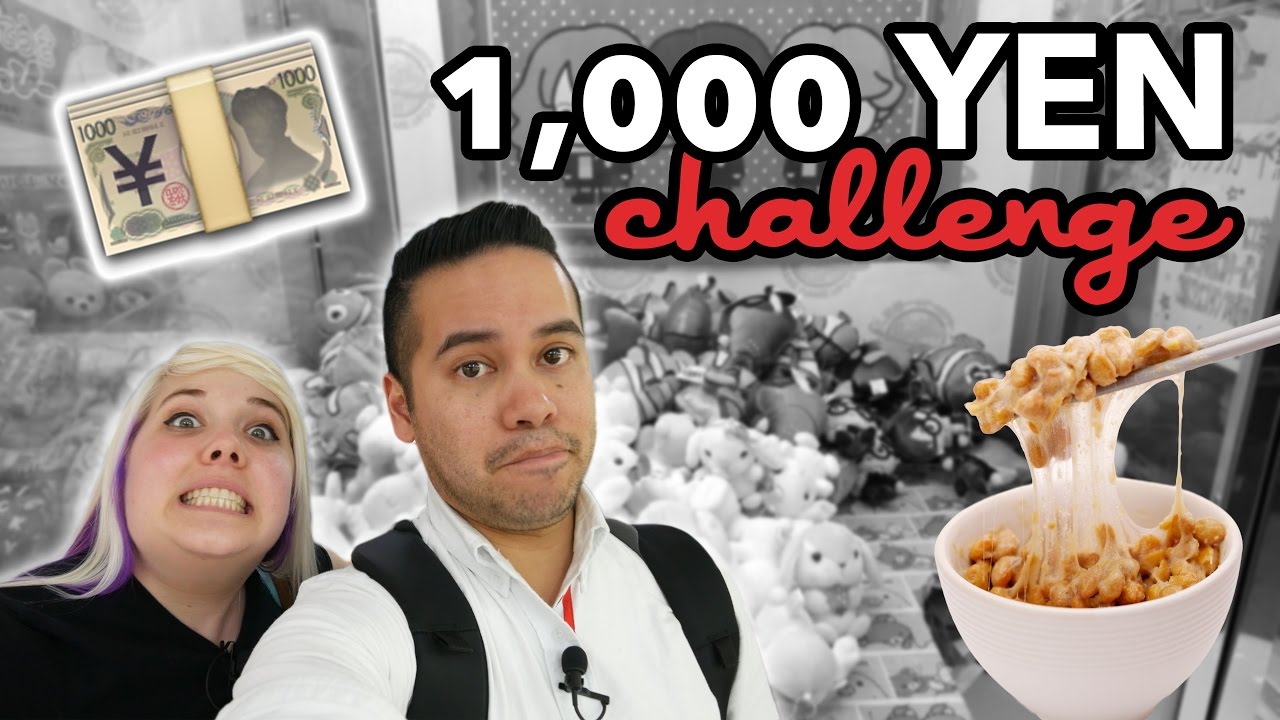1000 yen UFO catcher challenge in Japan! Natto claw machine versus battle at Everyday UFO