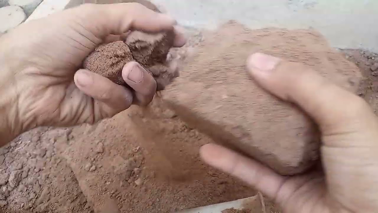 Red ♥️ slaebs mud Sand ⌛ mazedar crunchy sound satisfying 🤤 video dry on the floor 