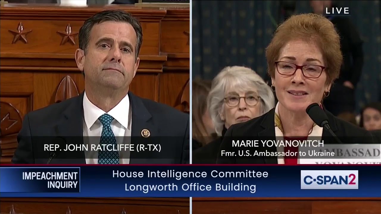 Ratcliffe Questions Former Ambassador Yovanovitch