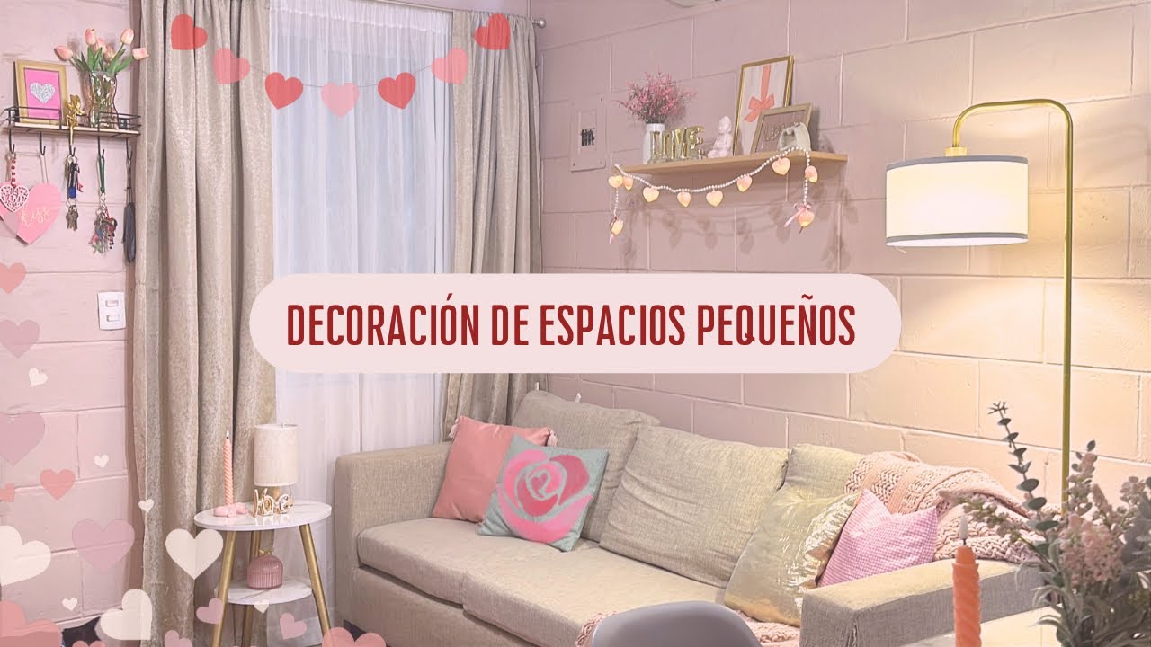 decore mi sala de san Valentín 💘 | decoración de espacios pequeños 