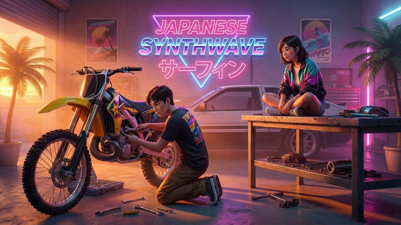 BIKE SHOP バイクショップ | Synthwave, Neon Streets & Pop
