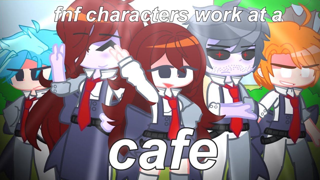 episode 22 - fnf characters works at a cafe // fnf gacha club