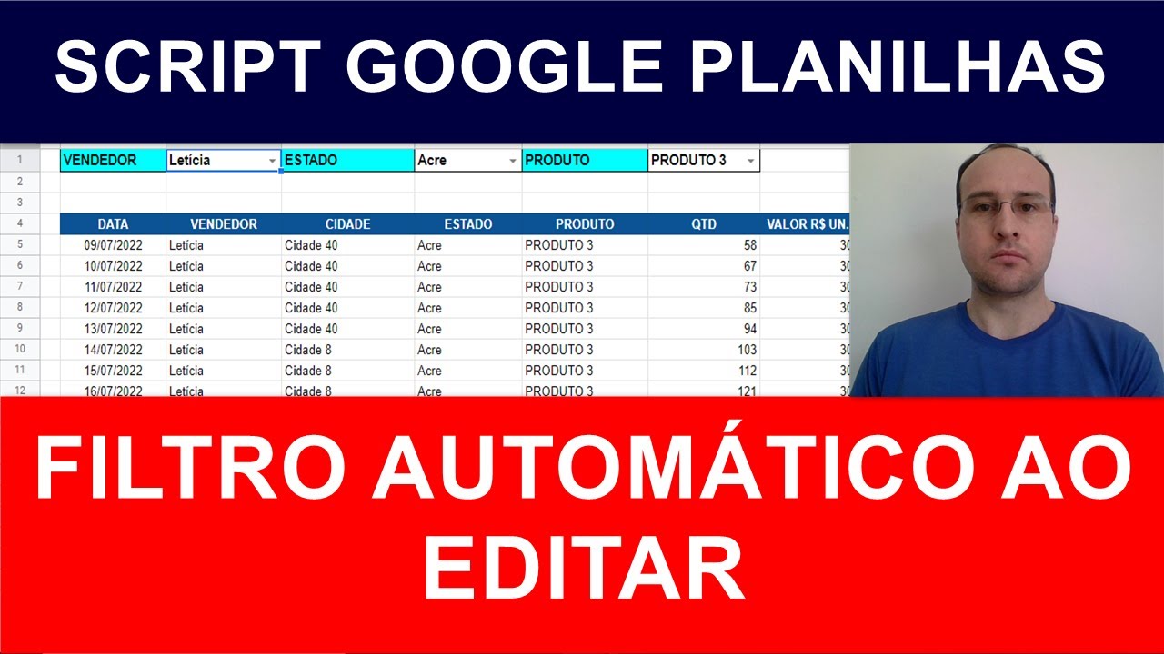 Script de FILTRO de TEXTO Automático no Google Sheets