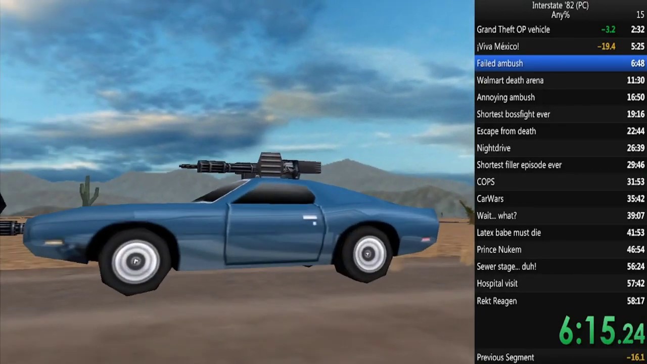 Interstate '82 speedrun [51:47.97] no commentary