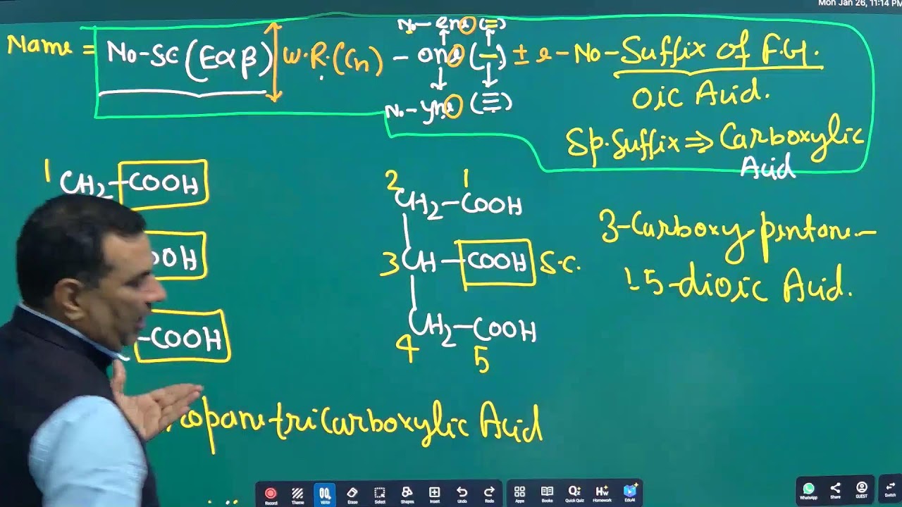 BOC ( IUPAC Functional Groups ) Lecture - 10