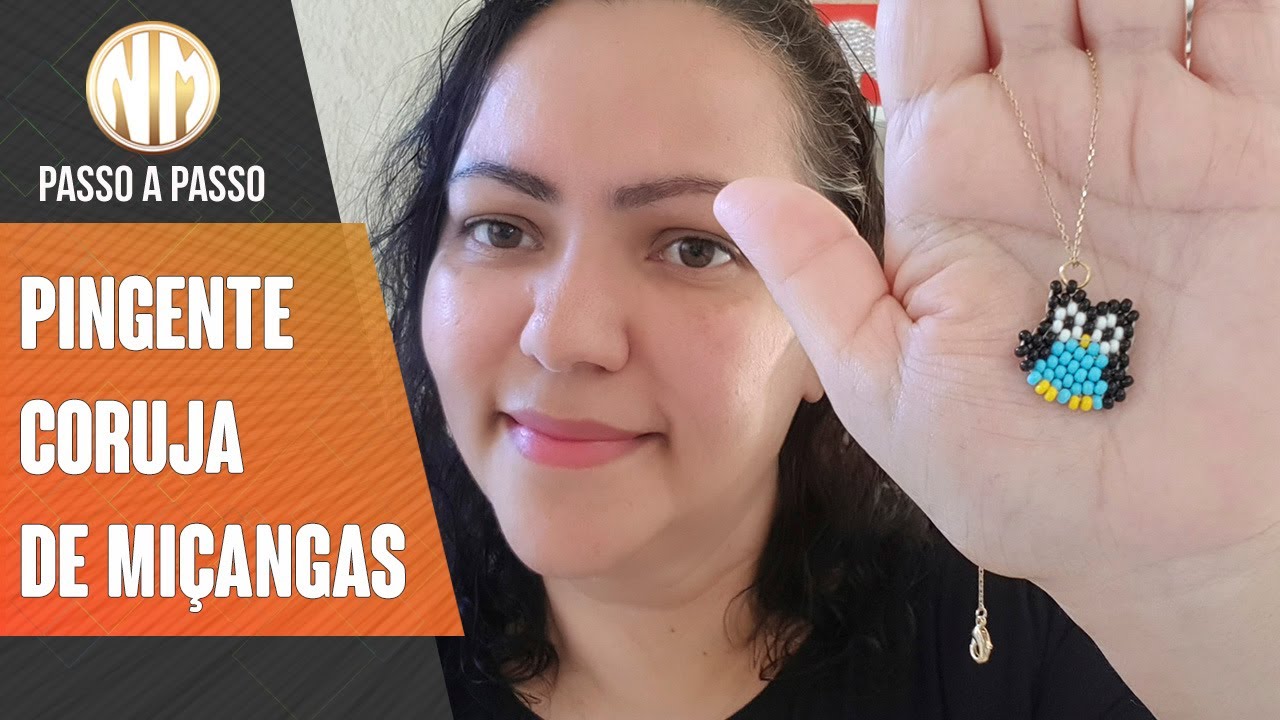Pingente Coruja de Miçangas