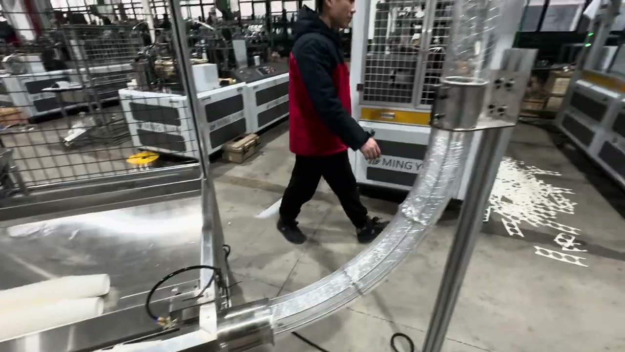 Customized 8oz double wall cup sleeve machine has been produced,test video very well