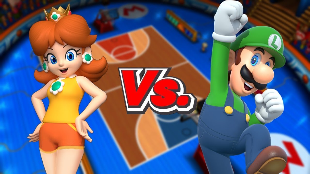 Mario Sports Mix - Daisy/Peach Vs. Luigi/Mario (Basketball)