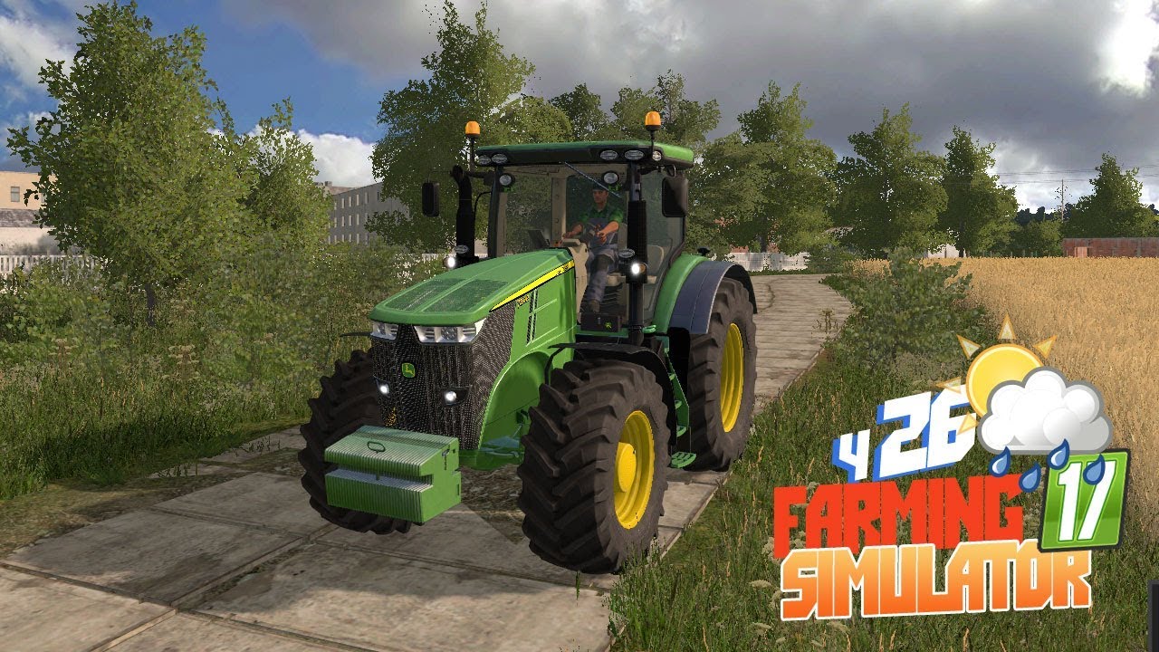 Farming Simulator 17 - Новый трактор Джон Дир - тест на поле!